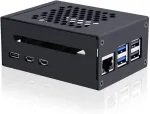 Geeekpi Metalinis dėklas Raspberry Pi 5 su Pcie M.2 Nvme palaikymu