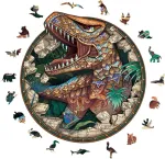 Nbfba medinė dėlionė suaugusiems, 100 detalių dinozaurų tema, netaisyklingos formos dėlionė suaugusiems, 18 x 18.7 cm mokomasis žaislas suaugusiems ir vaikams, &scaron;eimos žaidimų kolekcija