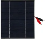 Gtiwung 12 V 2 W 136 x 110 mm saulės baterija su krokodilo spaustukais, mikro mini saulės elementų plok&scaron;tė, skirta saulės energijai, "pasidaryk pats", mokslo projektams