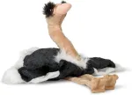 Uni-toys rankų lėlė strutis - 33 cm (auk&scaron;tis) - pliu&scaron;inis pauk&scaron;tis - pliu&scaron;inis žaislas, mink&scaron;tas žaislas