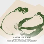 Plakatas Hoji Frogs plakatų rinkinys Ukiyo-e japonų menas Japonijos sienų dekoravimo paveikslai miegamojo dekoravimas svetainės dekoravimas eklekti&scaron;ki paveikslai (3 x A3 | be rėmo)