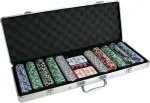 Mgm Games - pokerio žetonų dėklas su 500 žetonų - įvairiaspalvis - 140500 - kortų žaidimas - metalinis - 2&ndash;6 žaidėjai - žaidimo kortos - stalo žaidimai - 11,5 g - 56 cm x 21 cm
