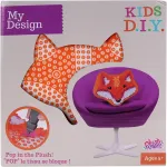 Orb - dekoratyvinė pagalvėlė lapė - 14235 - plush craft - oranžinė - pasidaryk pats - vaiki&scaron;kas žaislas - mano dizainas - kūrybi&scaron;kumas - dekoracija - meninė veikla - 25.5 x 25.5 - nuo 5 metų
