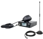 CB PNI Escort HP 9700 USB radijo stoties komplektas ir CB PNI Extra 40 antena su magnetiniu pagrindu, 12V / 24V maitinimo &scaron;altinis, pridedamas cigarečių degiklio ki&scaron;tukas