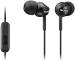 Sony Mdrex110apb.ce7 ausinės su giliu žemu dažniu, valdymu i&scaron;maniuoju telefonu ir mikrofonu - metallic juodas