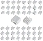 50 vnt. aliuminio radiatorius 8,8*8,8*5 mm, tinkamas cpu elektronikos lustų &scaron;ilumos laidumo blokui, led radiatoriui ir kt.