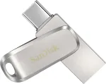 Sandisk Ultra Dual Drive Luxe Usb Type-c atmintinė, įrenginys i&scaron;maniojo telefono duomenims saugoti, 256 Gb (mobilusis įrenginys, Usb 3.2 Gen 1, pasukamas dizainas, 400 Mb/s skaitymo greitis, Usb atmintinė, automatinis atsarginis kopijavimas)