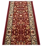 Klasikinis neslystantis bordo spalvos kiliminis takelis Berfin 1025 red, plotis 80 cm, padengtas guma