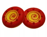 2x Guminiai silikoniniai Ps4 Ps5 Ns Pro Switch valdiklio gaubteliai Twister Raudona+yellow