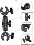 Objektyvas Newfun kameros laikiklis, priedai, skirti insta360 x4, motociklo rinkinys, skirtas insta360 x4, x3, x2 360 laipsnių pasukimas, motociklo laikiklis, suderinamas su keliais įrenginiais