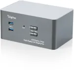 DIGITUS KVM Switch, 2-Port, Triple-Ekranas. 4K,Displayport