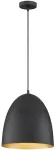 Fischer & Honsel Mylon pakabinamas &scaron;viestuvas, 1 lemputės, modernus valgomojo stalo &scaron;viestuvas, 1 x E27, juodas ir auksinis, skersmuo 30 cm