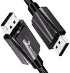 Reagle Displayport kabelis Dp 2.0, maksimalus pralaidumas 80 Gb/s, dinaminis Hdr, nailono pynė, ultra iki 16k@60hz, 8k@60hz, 4k@165hz (5m)