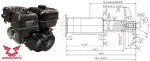 VARIKLIS ZONGSHEN GB420 420cc 13.0 kūginis velenas ELEKTRINIS STARTERIS