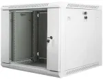 Lanberg Sieninė instaliacinė spintelė 19 colių 9u 600x600mm pilka (stiklinės durys)