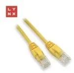 LYNX UTP jungiamasis kabelis Cat5e, PVC, CCA, 0,5 m, geltonas (pakuotėje 10 vnt.)