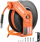 Susukama oro žarnos ritė 15.24 m hibridinė žarna, 9.53 mm dirbtuvėms, garažui, pramonei, automatinis susukimas, tvirta konstrukcija, susukamos žarnos, oro kompresoriaus ritė