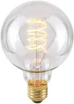 4W LED lemputė, G95, E27, skaidri, 2200K, dimeriuojama