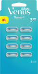 Gillette Venus Smooth Skustuvo Keičiamos Galvutės, 8 vnt.