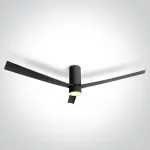 Lubinis &scaron;viestuvas 29W ventiliatorius su dimeriuojamu 15W LED &scaron;viestuvu, juodas, 3000/4000/5500K, 6322C/B/V