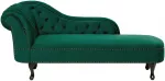 Sofa Beliani Kairysis gultas NIMES, veliūras, tamsiai žalias