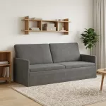 3 vietų sofa Tamsiai pilka 190 x 81 x 82 cm Kordūrinis audinys