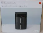 Gruzdintuvė I&scaron;parduodama. Xiaomi Dual Zone Air Fryer 12L EU Xiaomi Smart Double Stack Air Fryer 12L Power 2800 W Capacity 12 L Juodas DAMAGED PACKA (Pažeista pakuotė)