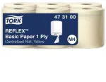 Essity Denmark As Popieriniai rank&scaron;luosčiai, Tork Reflex Basic 473100, 1 sluoksnio, 300 m, geltoni, pakuotė i&scaron; 6 vnt.