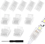 Aroidful 10 dalių led jungtis 3 kontaktų 10 mm led juostos greita jungtis prailginimo laidams ir juostoms sujungti su atsuktuvu