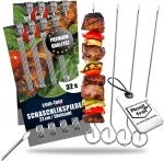 Com-four&reg; 32 vnt. nerūdijančio plieno ie&scaron;mai, 22 cm, ilgi mėsos ie&scaron;mai, auk&scaron;čiausios kokybės ie&scaron;mai, daržovių ie&scaron;mai rinkinyje Bbq, kepsninei, mėsai, kebabams ir daržovėms (22 cm - 32 vnt.)