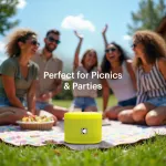 Kompiuterio kolonėlės Agfaphoto Kodak Soundbrix belaidis ne&scaron;iojamas garsiakalbis, jungia iki 100 garsiakalbių - magnetinė dokas ir galingas 5w garsas - 3 valandų baterijos veikimo laikas - juodas