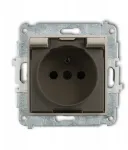 Karlik Mini Lizdas su dangteliu su įžeminimu 2p+ž taupe 60mgpb-1zdp