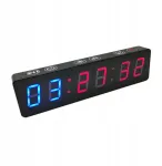 Usb chronometras akumuliatorius treniruoklių salės laikmatis led treniruotės colck mėlynas raudonas numeris