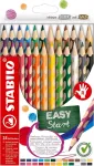 Stabilo - Ergonomi&scaron;ki spalvoti pie&scaron;tukai de&scaron;iniarankiams - Easycolors - 24 vnt. pakuotė - su 24 skirtingomis spalvomis