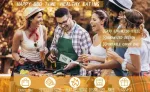BBQ Grilio įrankių rinkinys su krep&scaron;iu 6in1