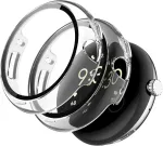 Miimall [2 vnt.] dėklas su ekrano apsauga, skirtas google pixel watch 3, apsauginis dėklas, lengvas itin plonas įbrėžimams atsparus apsauginis dangtelis, skirtas 41 mm pixel watch3 (2024) dėklui, 2 x skaidrus