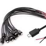 Vissqh 10 vnt. 30 cm micro usb pigtail kabelių rinkinys, micro usb male į 2 kontaktų pliką kabelį, 22awg 3a usb male, 2 gyslų usb ilgintuvas, usb male litavimas, su atviru galu "pasidaryk pats" entuziastams