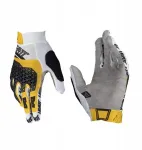 Leatt Mtb 4.0 Lite Gold dviračių pir&scaron;tinės, dydis S, baltos/auksinės/juodos