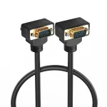 Pngknyocn vga kabelis stačiu kampu 0.5m, 270 laipsnių kampo vga jungtis į 90 laipsnių kampo vga jungtį 15 kontaktų full hd 1080p didelės rai&scaron;kos vaizdo kabelis (0.5m)