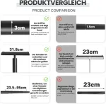 Loresjoy Valytuvas du&scaron;ui, grindims, i&scaron;traukiamas valytuvas du&scaron;ui, juodas, reguliuojamas ilgis 95 cm, veidrodinis automobilio langų valytuvas, silikoninis valytuvas du&scaron;ui su laikikliu, nereikia gręžti