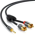 Deleycon Premium Hq stereo audio kabelio adapterio ilgiklis 0,5&ndash;5 metrai Cinch metalinis paauksuotas Klinke į Cinch - 12,5 m