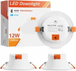Enuotek 14w įleidžiami led &scaron;viestuvai virtuvei vonios kambariui led įleidžiamas lubų ap&scaron;vietimas &scaron;iltai balta 3000k i&scaron;pjova &Phi;120mm ac100~240v ip44 atsparus drėgmei 3 vnt.
