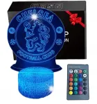 3d naktinė lemputė Chelsea London herbas logotipas Led 16 spalvų Usb + nuotolinio valdymo pultas