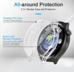 Ivoler 3 skaidrūs silikoniniai dėklai, skirti huawei watch 4, apsauginis dėklas, pilnas ekrano apsaugos mink&scaron;tas tpu dėklas, ekrano apsauginė plėvelė