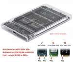 Cablecc dvigubas ngff b+m-key m.2 ssd kortelės jbod raid0 span bridge į usb 3.0 type-c usb-c 2.5 colio sata combo dėklas