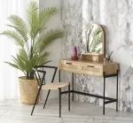 CARMEN console table, natural / juodas