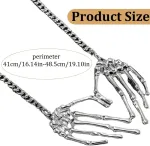 Nhpy 1 prekė nerūdijančio plieno grandinėlė vyri&scaron;kas skeletas rankos pakabukas vėrinys vyrams vyri&scaron;kas vėrinys kubieti&scaron;ko stiliaus grandinėlė vyri&scaron;ka hip hop grandinėlė kubieti&scaron;ka grandinėlė vėrinys vyrams berniukams