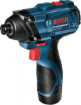 Smūginis veržliasūkis Bosch GDR 120-LI; 12 V; 2x2,0 Ah akum.