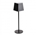 V-tac 2W LED įkraunamas stalinis &scaron;viestuvas, juodas, 3000K, dimeriuojamas