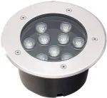 9W įleidžiamas lauko &scaron;viestuvas LOTUS, sidabro sp., 3200K, IP67, 4187000